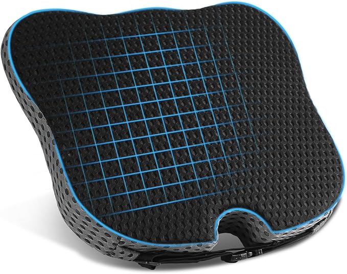 Hapiclody Car Seat Cushion for Driving,Office Chair Cushions Non-Slip Hip & Lower Back Tailbone Chair Pillow Pad,Memory Foam Seat Cushion for Car Seat Driver Truck Desk Wheelchair