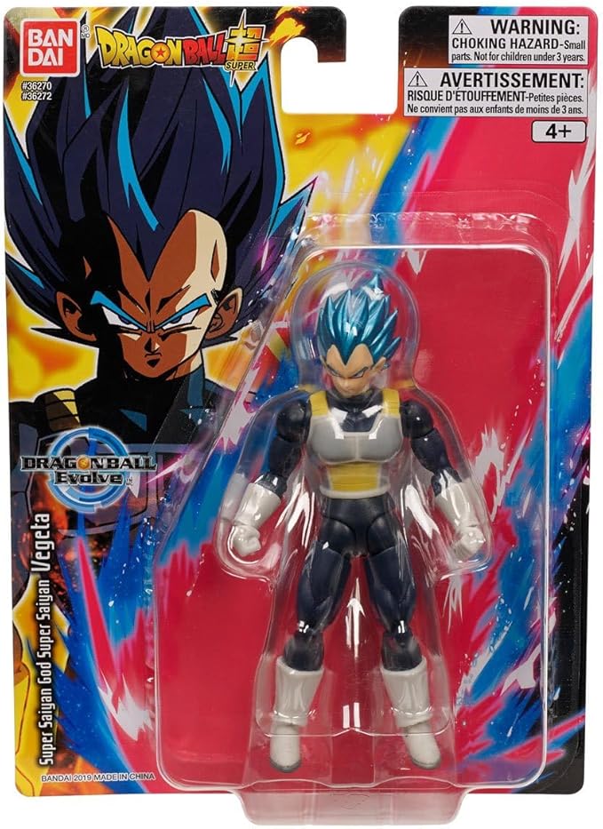 Bandai Namco - Dragon Ball Super - Super Saiyan Blue Vegeta, Dragon Ball Evolve 5" Action Figure