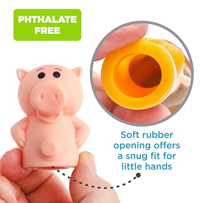 Disney Toy Story Bath Finger Puppets, 10 Pc - Bath Toys, Easter Basket Fillers, Easter Gifts