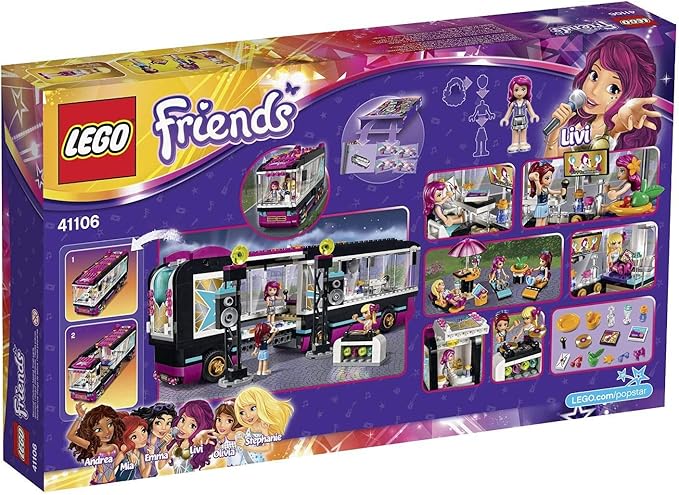 LEGO Friends 41106 Pop Star Tour Bus Building Kit