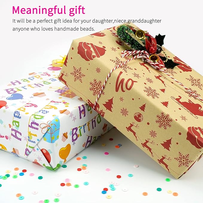 20,000 Pcs Clay Beads Bracelet Making Kit, 120 Colors 6 Boxes Polymer Beads Spacer Heishi Beads & Jewelry Kit with Pendant Charms Elastic Strings, Crafts Gift for Kids Adults