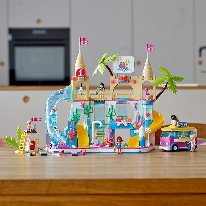 LEGO Friends Summer Fun Water Park 41430 Set Featuring Friends Stephanie, Emma, Olivia and Mason Buildable Mini-Doll Figures, Perfect Set for Creative Play (1,001 Pieces)