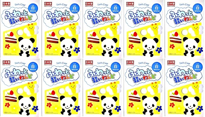 YACHIYO DAISO Soft Clay Lightweight Fluffy Packs (10 Set, White)