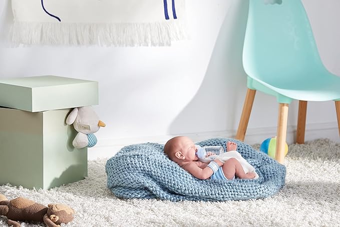 La Newborn Boutique - Realistic 14" Anatomically Correct Real Boy Baby Doll – All Vinyl “First Tear” Designed by Berenguer – Made in Spain