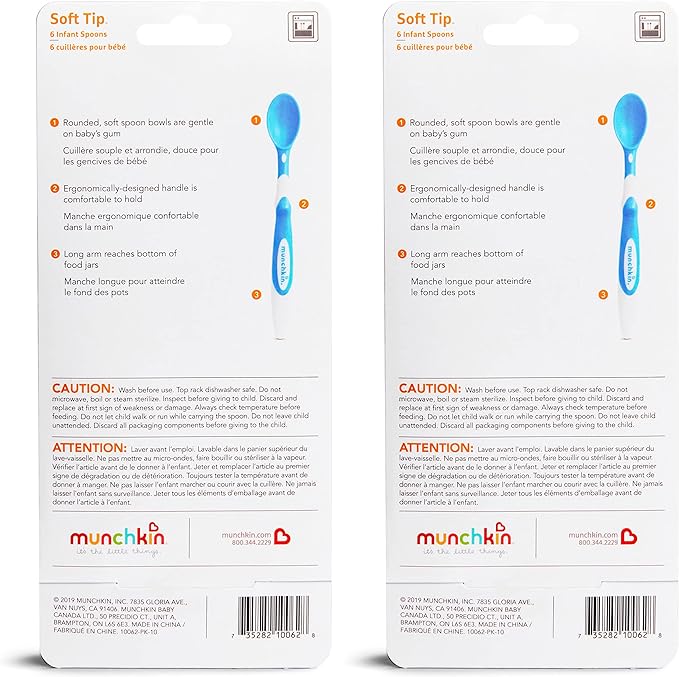 Munchkin® Soft Tip™ Baby Spoons, BPA Free, 12 Pack