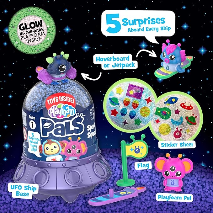 Educational Insights Playfoam Pals Space Squad 2-Pack, Fidget, Sensory Toy, Easter Basket Stuffers for Boys and Girls, Ages 3+