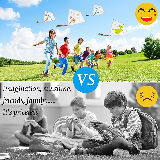 20 Packs DIY Kites for Kids Kite Making Kit Bulk Make a Kite Kit Easy Flying Kites Make Your Own Kite Kit Decorating Coloring Kite Party Pack Color Your Own Arts and Crafts Outdoor Activities Supplies