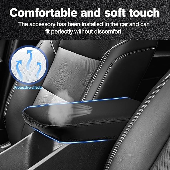 Autorder Center Console Cover for Chevy Chevrolet Trax 2024-2025 2026 Accessories Armrest Cover Anti-Scratch Center Console Pad Leather Armrest Protector