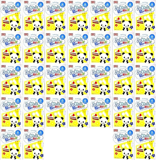YACHIYO DAISO Soft Clay Lightweight Fluffy Packs (32 Set, White)