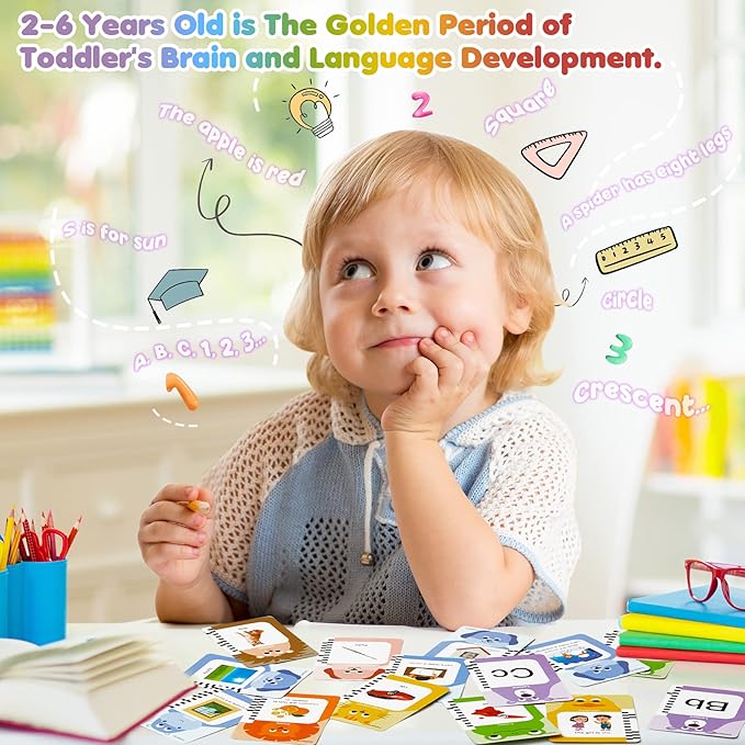 beiens Toddler Toys - Talking Flash Cards for Toddlers 2 3 4 5 6 Year Old with 240 Sight Words - Speech Therapy Autism Sensory Toys for Autistic Children - ABC Learning Educational Montessori Toys