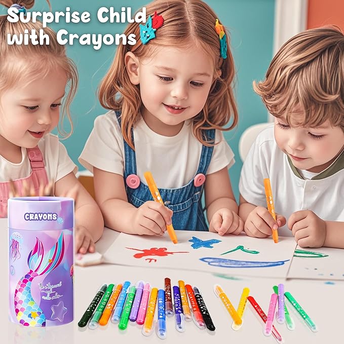 DreamCandy Twist Crayons for Toddlers,24 Colors Non Toxic Washable Crayons for Kids,Art Supplies Drawing Coloring Crayon Set,Gift for Boys and Girls,Back to School,Stocking Stuffers