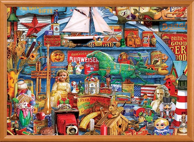 MasterPieces - 1000 Piece Jigsaw Puzzle, Antiques and Collectibles, Fun for Adults, Family, Kids, Non-Glare Finish, 19.25" x 26.75"