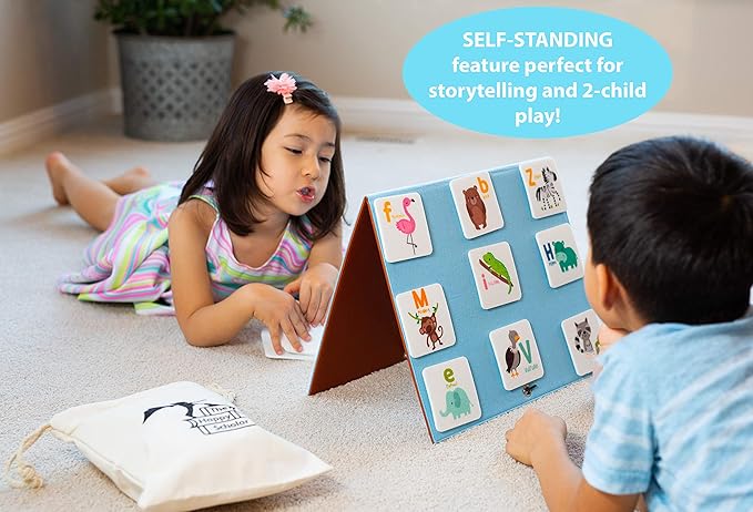 Foldable Felt Flannel Board - Quiet Book | 14 x 23" Freestanding Felt Board for Toddlers and Felt Story Sets | Story Board For Kids Playtime | Use For Preschool Classroom and Homeschooling