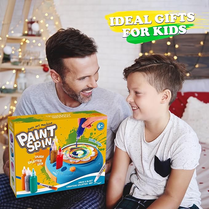 Arts and Crafts for Kids Ages 4-8,Paint Spin Art Machine Kit,Art Craft Set for 6-9 Year Old,Cool Painting Spinner Toys Kits Set,Art Supplies Birthday Gifts for Boy Girl Ages 6 7 8 9 10 11 12 (Green)