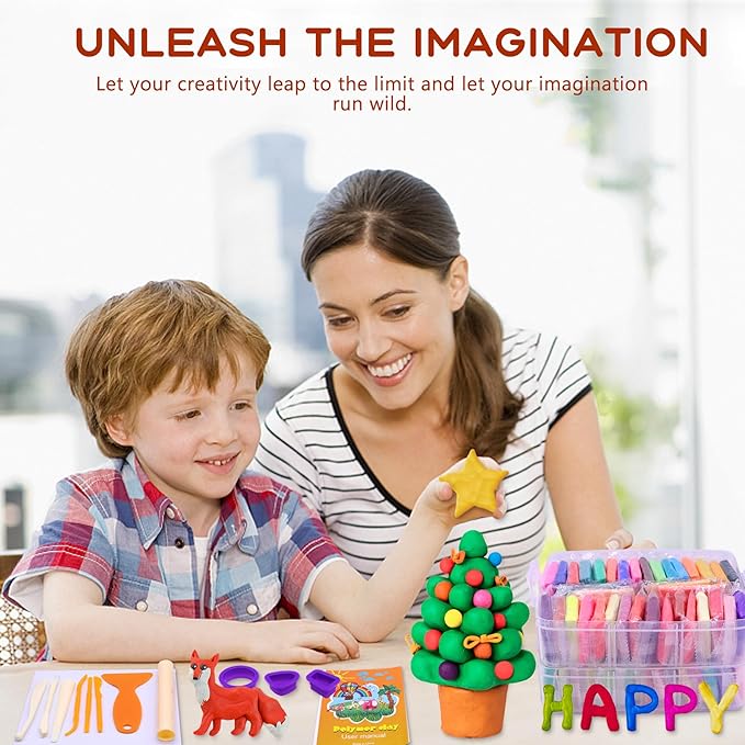 IGaiety Polymer Clay 110 Colors Oven Bake Clay Kit DIY Baking Clay Modeling Craft Clay with Sculpting Tools and Accessories 245 Pcs Non-Toxic Ideal Gift for Beginner Adults Kids Jewelry Making