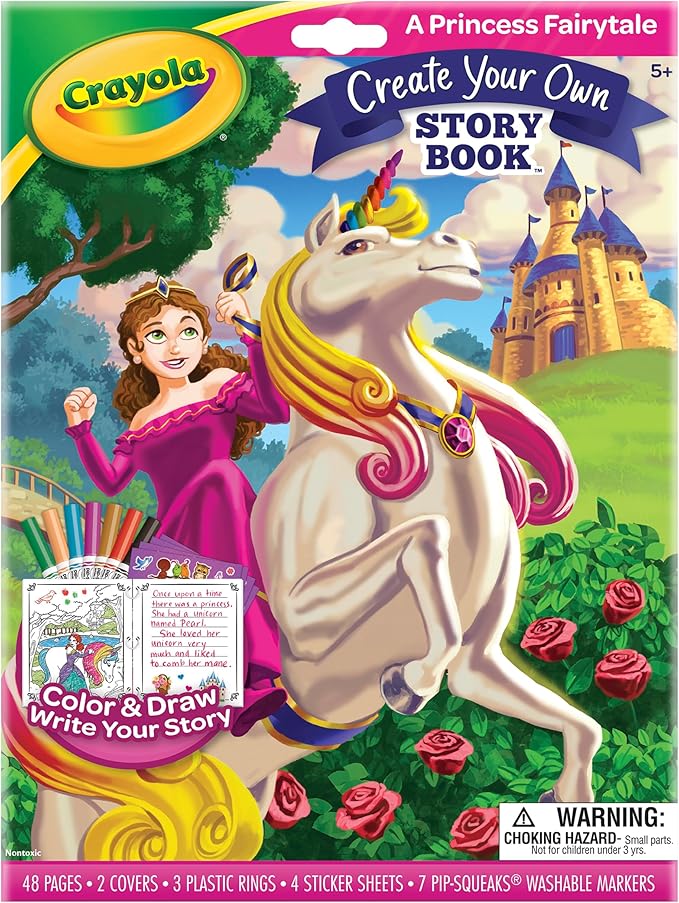 Crayola Book Making Kit for Kids, Create Your Own Fairytale Storybook, DIY Kits, Gift for Girls & Boys, Ages 6, 7, 8, 9