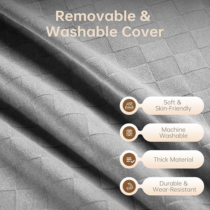 Vekkia Reading Pillow for Adults – Ergonomic 45° Wedge Back Support Chair for Sitting in Bed, XL Side Pockets, Perfect for Working, Gaming, Watching TV, Relaxing, or Recovery, Great Gift Idea, 19”