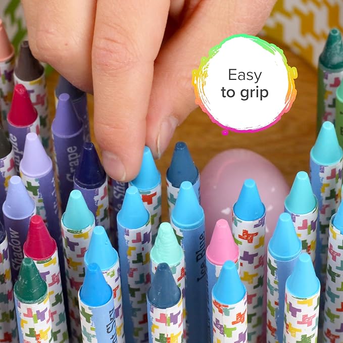 Kid Made Modern Rainbow Beeswax Crayons for Toddlers & Kids Ages 3 4 5 6 7 8+ (126 Pieces) - Coloring Non Toxic Art Supplies with Box & Sharpener