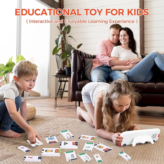 Talking Flash Cards for Toddlers Speech Therapy Toys Montessori Educational Toy for Kid Math & Alphabet Sight Word Games Sensory Learning Toys for 3+ Year Old