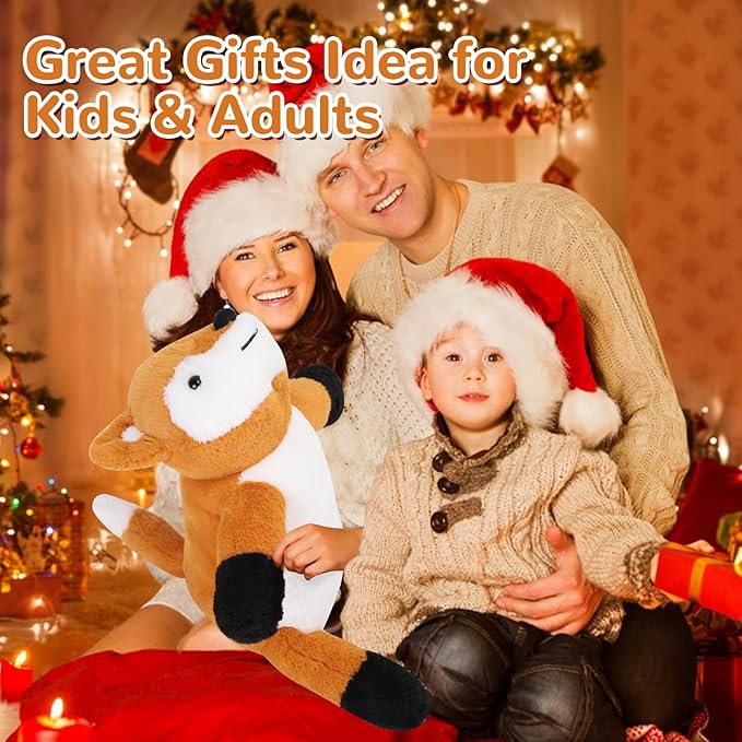 Fox Weighted Stuffed Animals - 28 Inch 5.0 Pounds Weighted Plushies Fox - Large Plush Stuffed Animals Pillow - Cute Plush Toys Gifts for Kids & Adults