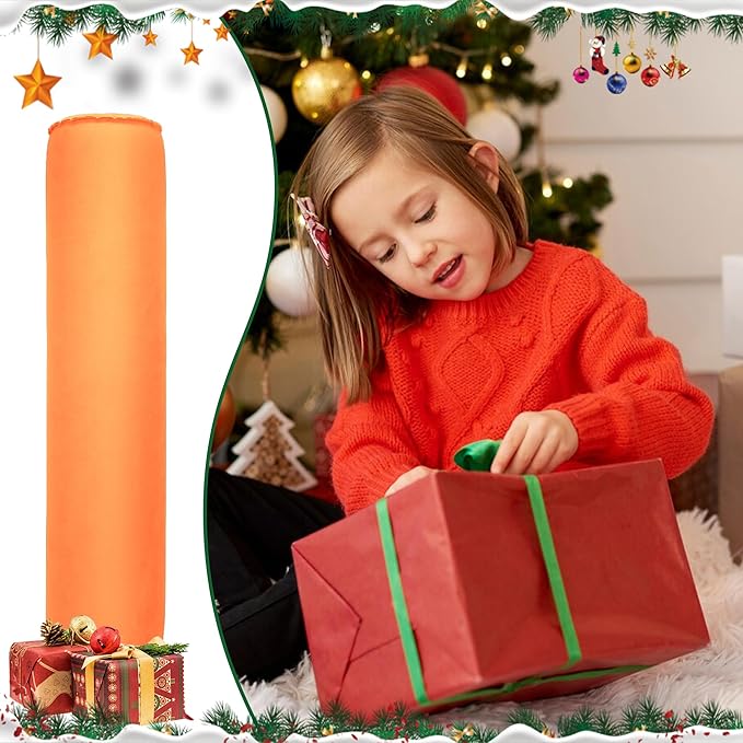 EULANT Inflatable Body Pillow for Adults,47inch Inflatable Travel Body Pillow for Sleep Long Hug Pillow Bolster Pillow for Sleeping,Back(Orange)