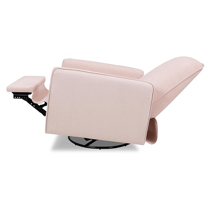 DaVinci Penny Recliner and Swivel Glider in Performance Pale Blush Pink Eco-Weave, Water Repellent & Stain Resistant, Greenguard Gold Certified, CertiPUR-US Certified