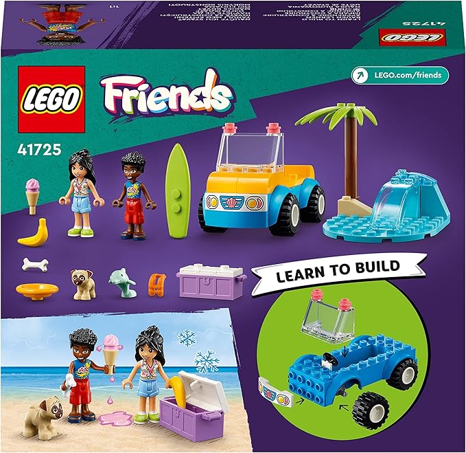 LEGO Friends 41725 Beach Baggy in Summer, Toy Blocks, Present, Vehicle, Glue, Girls, Ages 4 and Up
