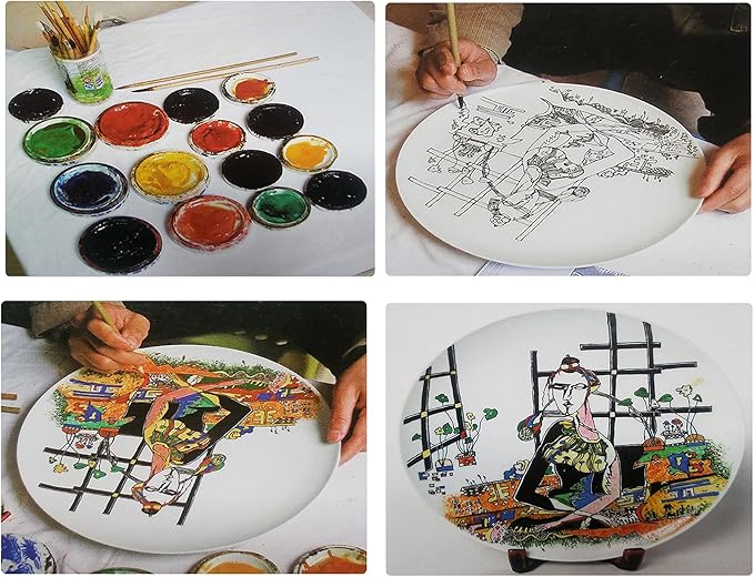 Set of 12 Ceramic Underglaze Paint Colors for Clay, 2 fl oz/60 ml, 12-Color Underglaze Set, Assorted Colors for Ceramic and Pottery Painting, Ideal for Art Projects