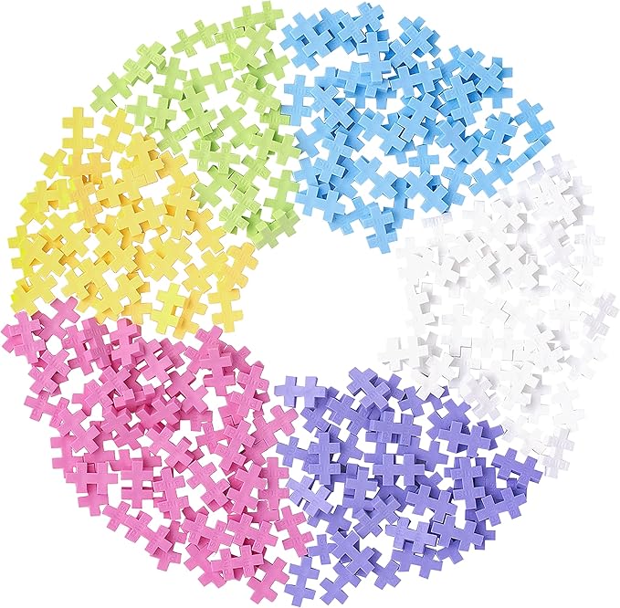 PLUS PLUS - Open Play Set - 300 Piece - Pastel Color Mix, Construction Building Stem Toy, Interlocking Mini Puzzle Blocks for Kids