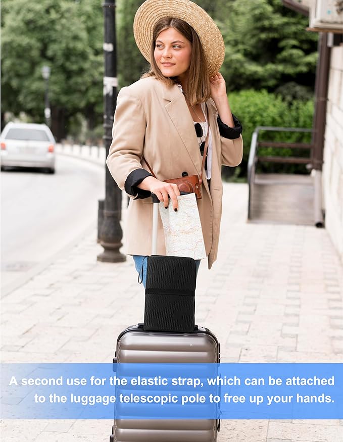 Airplane Seat Cushion Portable Travel Cushion for Comfort Foldable Stadium Pad with Breathable Fabric Seat Pad Perfect for Long Flights, Office, Bleacher, Camping