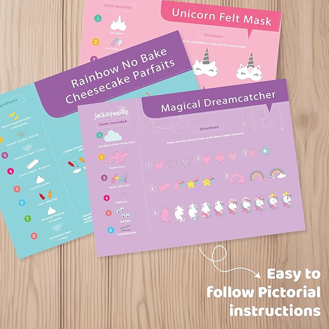 jackinthebox Unicorn Crafts for Kids Ages 5-8, 6-in-1 Unicorn Gifts for Kids, Unicorn Craft Kit, Unicorn Toys, Unicorn Arts and Crafts for kids Aged 5 6 7 8 Years