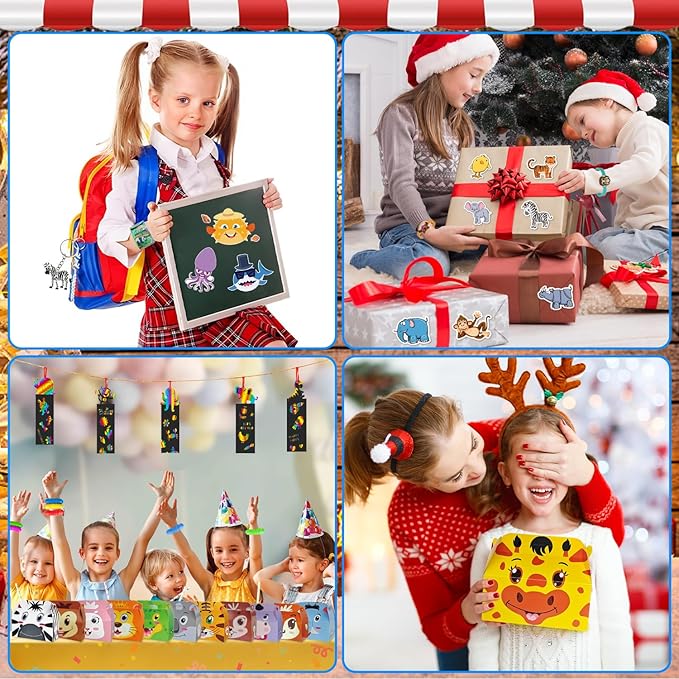 Jungle Safari Party Favors Set-124 PCS Wild Animal Theme Toys and Goodies for Kids,Party Favors,Goodie Bag Stuffers for 3+ Years Old,Jungle Trinkets for Birthday Parties and toddlers Show