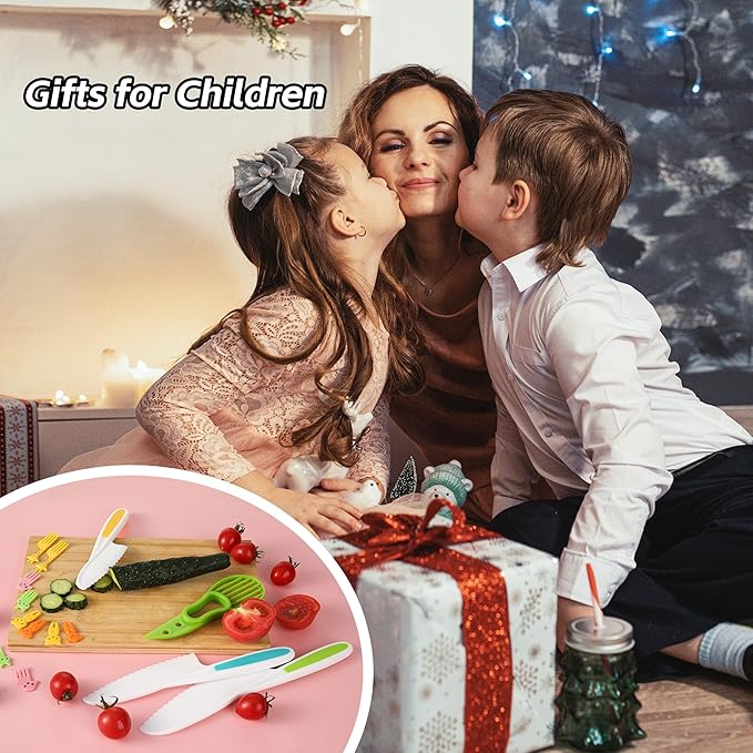 14 PC Toddler Montessori Kitchen Tool Toy for Lillte Girl Boy Age 3-10, Safe Knife Kid Toddler Kitchen Set for Real Cooking, Gifts for 3 4 5 6 7 8 9 10 Year Old Girl Boy Birthday Christmas