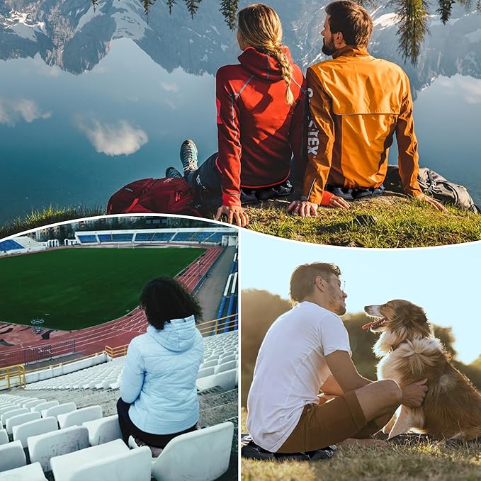 ONTYZZ Inflatable Seat Cushion Lightweight Stadium Seat Pad Travel Air Seat Cushion for Hiking Office Airplane Stadium Car