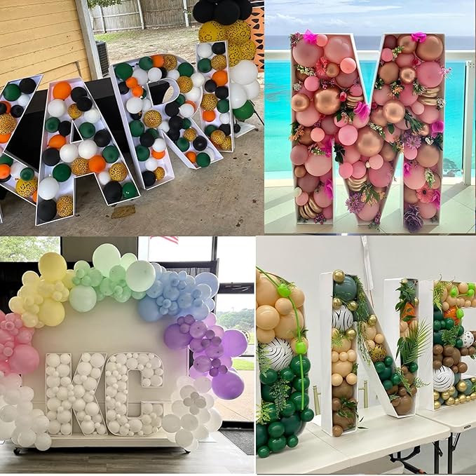 2FT Letter Z Mosaic Balloon Frame Letter DIY Fillable Letters Kit for Birthday Party Wedding Backdrop Decor