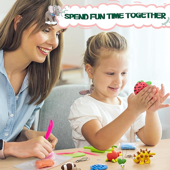 Chico Land Clay Kit - 24 Colors Air Dry Clay, Gift for Boys & Girls Age 4+ Year Old, DIY Model Modeling Clay kit for Kids, with Sculpting Tools, Storage Bags, Kids Art Crafts