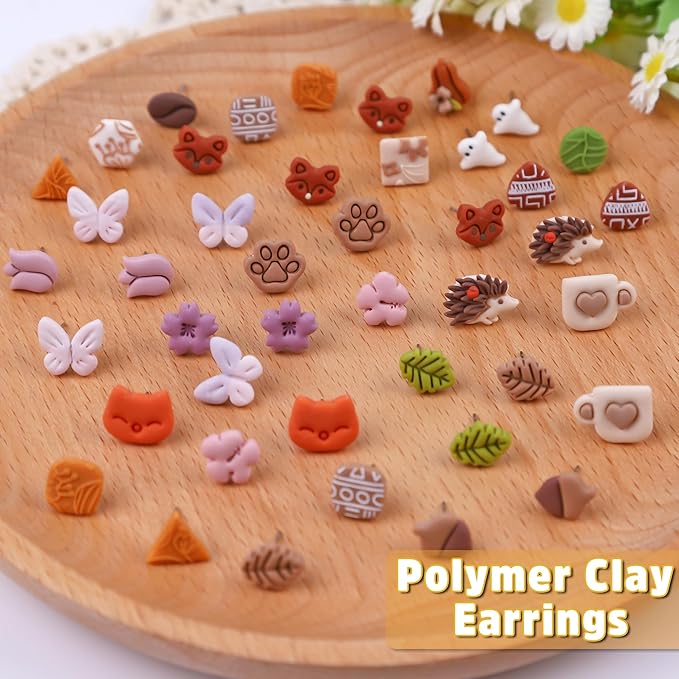 Puocaon Rose Polymer Clay Cutters - 7 Pcs Clay Cutters for Polymer Clay Jewelry, Polymer Clay Tools for Rose Flower Clay Earrings Making, Flower Petal Polymer Clay Mold for Jewelry, 3D Clay Cutters