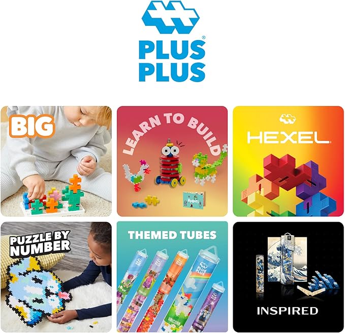 PLUS PLUS – Mini Maker Tube – Elf – 70 Piece, Construction Building Stem Toy, Interlocking Mini Puzzle Blocks for Kids