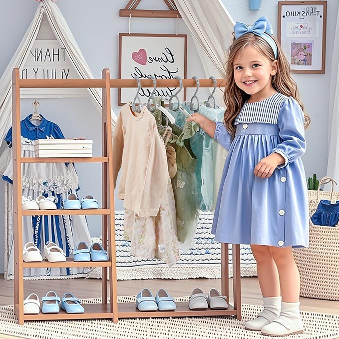 Kids Hangers 80 Pack Baby Hangers, Extendable & Adjustable Kid Hangers, Non-Slip Plastic Baby Clothes Hangers for Kids Infant Child - Stackable Hangers for Baby Clothes Grey Toddler Hangers