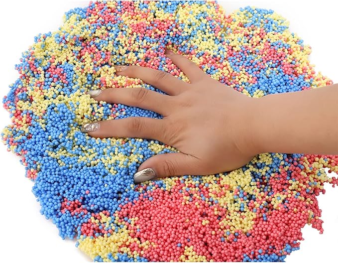 3 Colors Floam Clay Eggs, Foam Modeling Clay Supplies Toys Foam Beads Play Kit, DIY Educational Art Craft for Boys Girls, Kindergarten Preschool Creative Toys