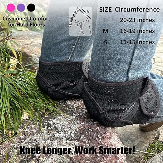 Knee Pads for Men & Women, Kneeling Kneepads for Flooring, Weeding, and Yard Work, Soft & Breathable, Comfortable Fit for Gardeners, Cleaners, Mechanics and Plumbers for Christmas (Black Small)