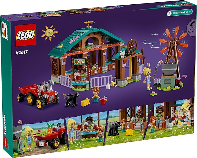 LEGO Friends The Sanctuary of The Farm Animals, Building Toy with Tractor, Mill, 3 Mini Dolls and 5 Animals, Toys for Girls and Children from 6 Years and Older, Gift Ideas 42617