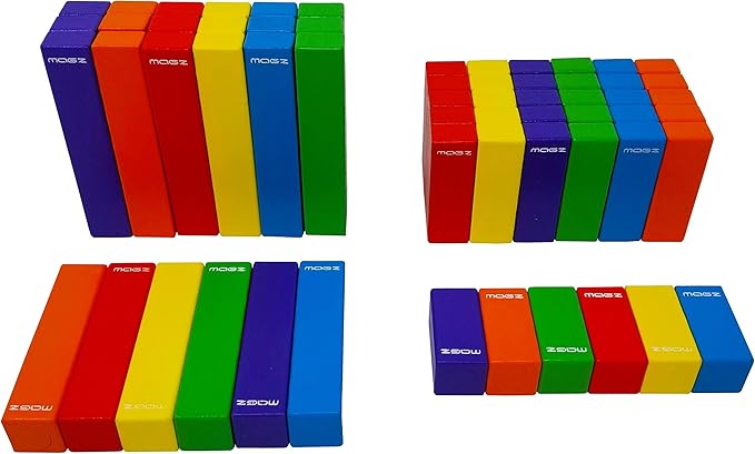 Magz Wooden Bricks 60 Piece Magnetic Building and Stacking Blocks Set