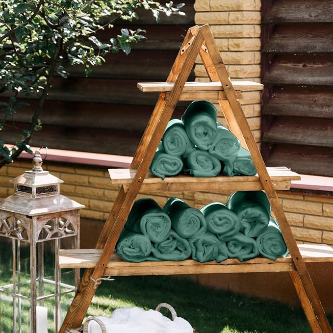 Kinlop Fleece Blanket Bulk 60 x 50 Inch Soft Lightweight Fleece Cozy Blanket Warm Throw Plush Pet Throw for Bed Couch Sofa Home Office Wedding Gifts Travel Camping(Lake Blue,40 Packs)