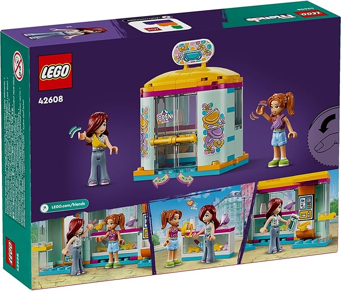 LEGO 42608 Friends Mini-Boutique, 2 Spielfiguren, modische Accessoires