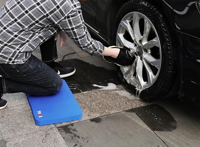 TOUA Garden Kneeling Pad, Kneeling Mat for Gardening, Bath Kneeler for Baby Bath, Large Support Knee 17.8x11x1.5 Thick High Density Foam Protective Knee, Knee Pads for Gardening, Planting 2 Pack