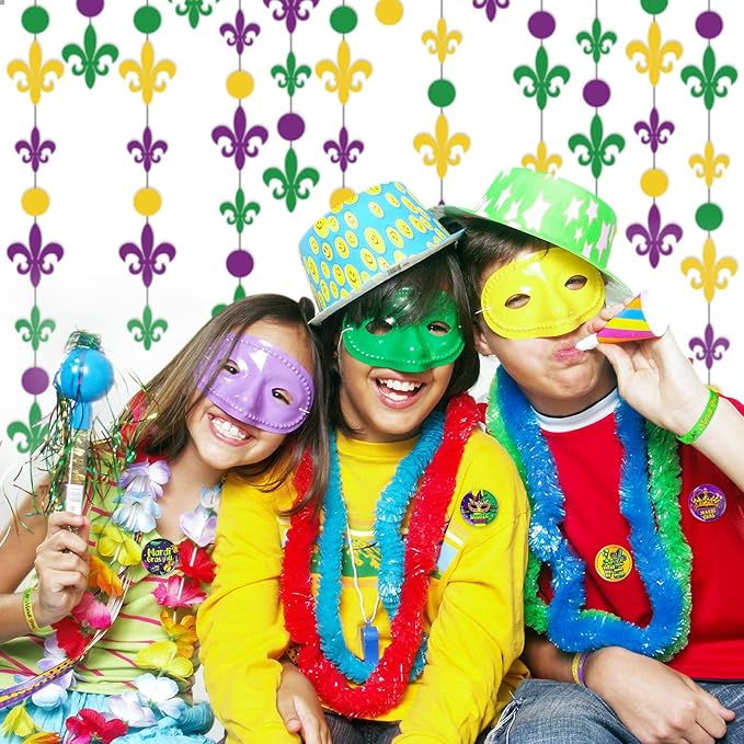 60 Pcs Mardi Gras Party Favors Includes 30 Mardi Gras Rubber Bracelets Silicone Wristbands and 30 Button Pins Badges for Carnival Birthday Party Supplies Decorations Goodie Bag Stuffers Fillers