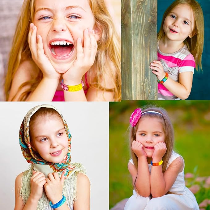 60PCS Pop Fidget Bulk Bracelets Toys, Fidget Popper Bracelet Pack, Durable and Adjustable, Multicolor Pop Bracelet Finger Press Bracelet for Kids and Adults Bulk Toys Bulk Fidgets
