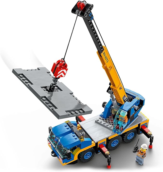 LEGO 60324 City Off-Road Crane, Crane and Truck Toy with Hooks, Buildable Vehicle Toy for Boys and Girls from 7 Years, Gift for Children and Fans of Construction Vehicles