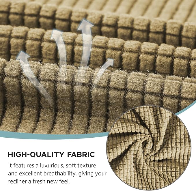 Recliner Chair Cover Lazy Boy Recliner Covers Recliner Covers for Recliner Chair 1 Piece Furniture Protector Prevent wear and pet Hair(Recliner,Tan Brown)